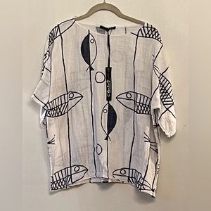 Charlie B Fish Top Made In Italy Size M